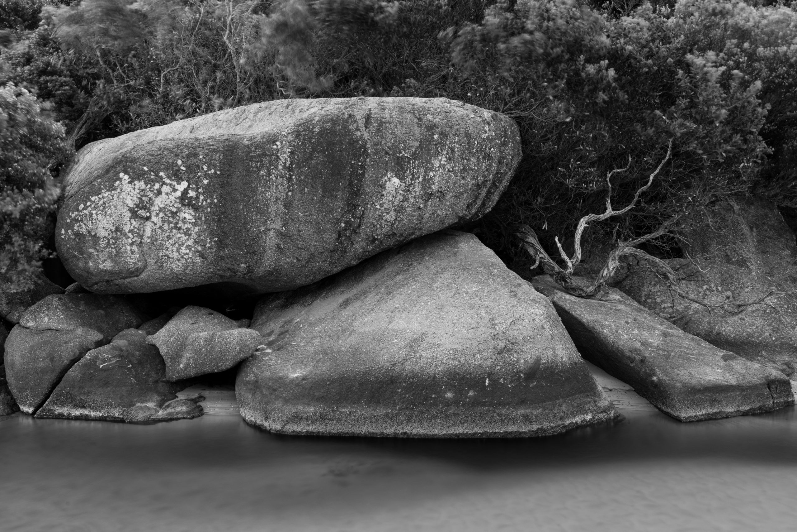 Granite boulders in tidal creek, Wilsons Promontory